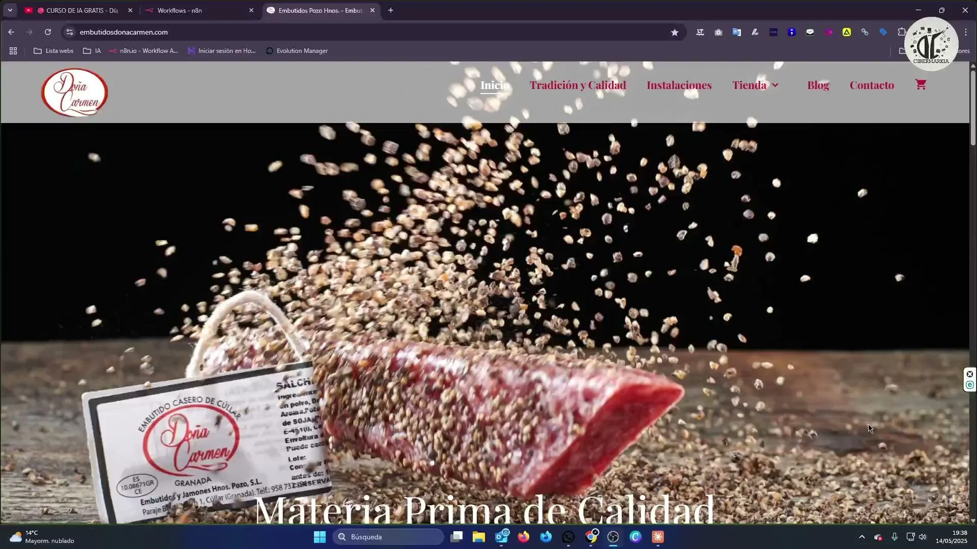 Captura de proyecto de diseño web 2